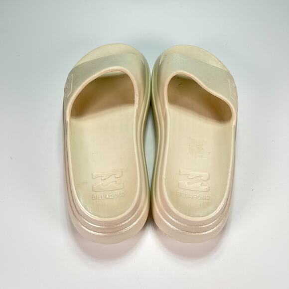 Billabong Cloud Slides Cream Platform Sandals Slip On Comfort Women’s Size 6B - Picture 6 of 10